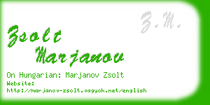 zsolt marjanov business card